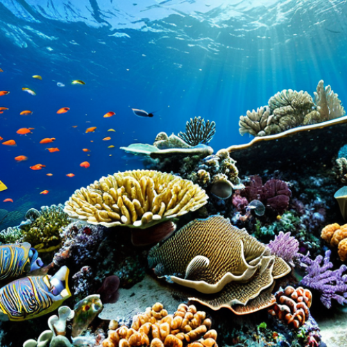 Home 4 Coral Reef Diversity**
"A vibrant coral reef teeming with life, featuring colorful fish, sea stars, and other marine creatures, perfect anatomy, correct proportions, natural pose, underwater scene, bright colors, fully clothed, safe for work, appropriate content, professional, family-friendly, high quality, well-formed hands, proper finger count, natural body proportions."
**